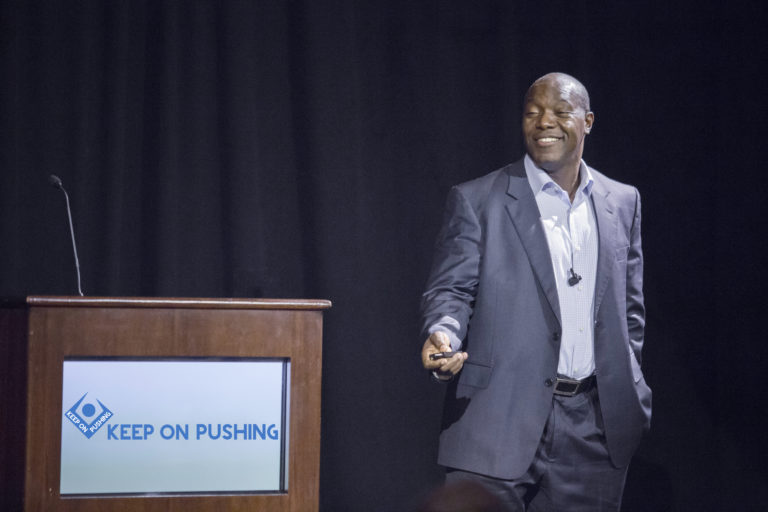 Jamaican bobsled athlete Devon Harris is a top Olympic motivational keynote speaker