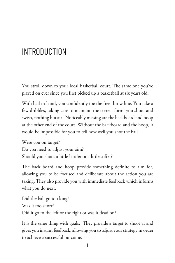 Introduction page of the GOALS ebook by Devon Harris